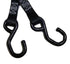 Correa de amarre resistente con hebilla de leva de 2,54 cm x 6,1 m y ganchos de vinilo en forma de S | C120VS-BK