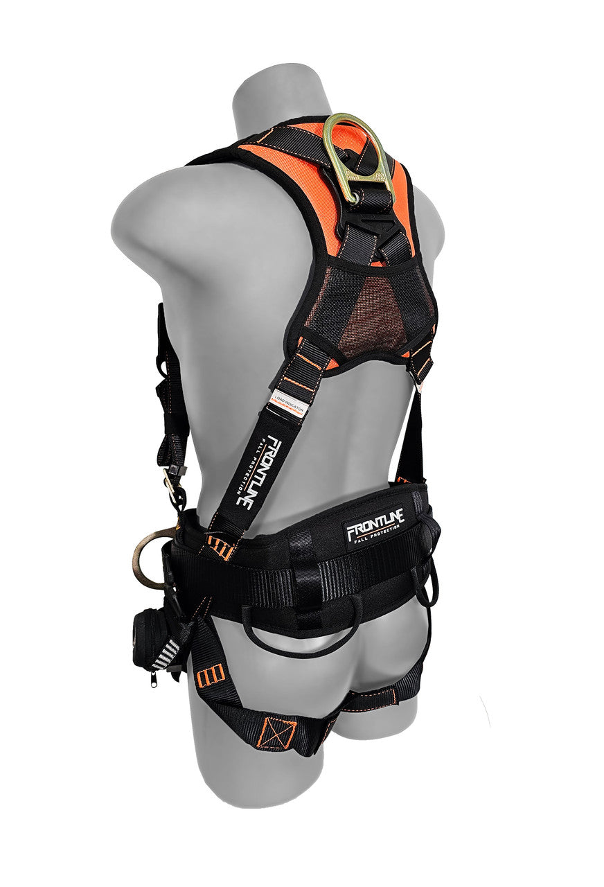Arnés de cuerpo completo Frontline 100CTB Combat Construction con hebillas de lengüeta para piernas y correas para traumatismos, talla M/L