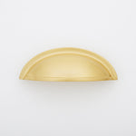 Lucy Cup Solid Brass Drawer Pull - 3 Inch Centers