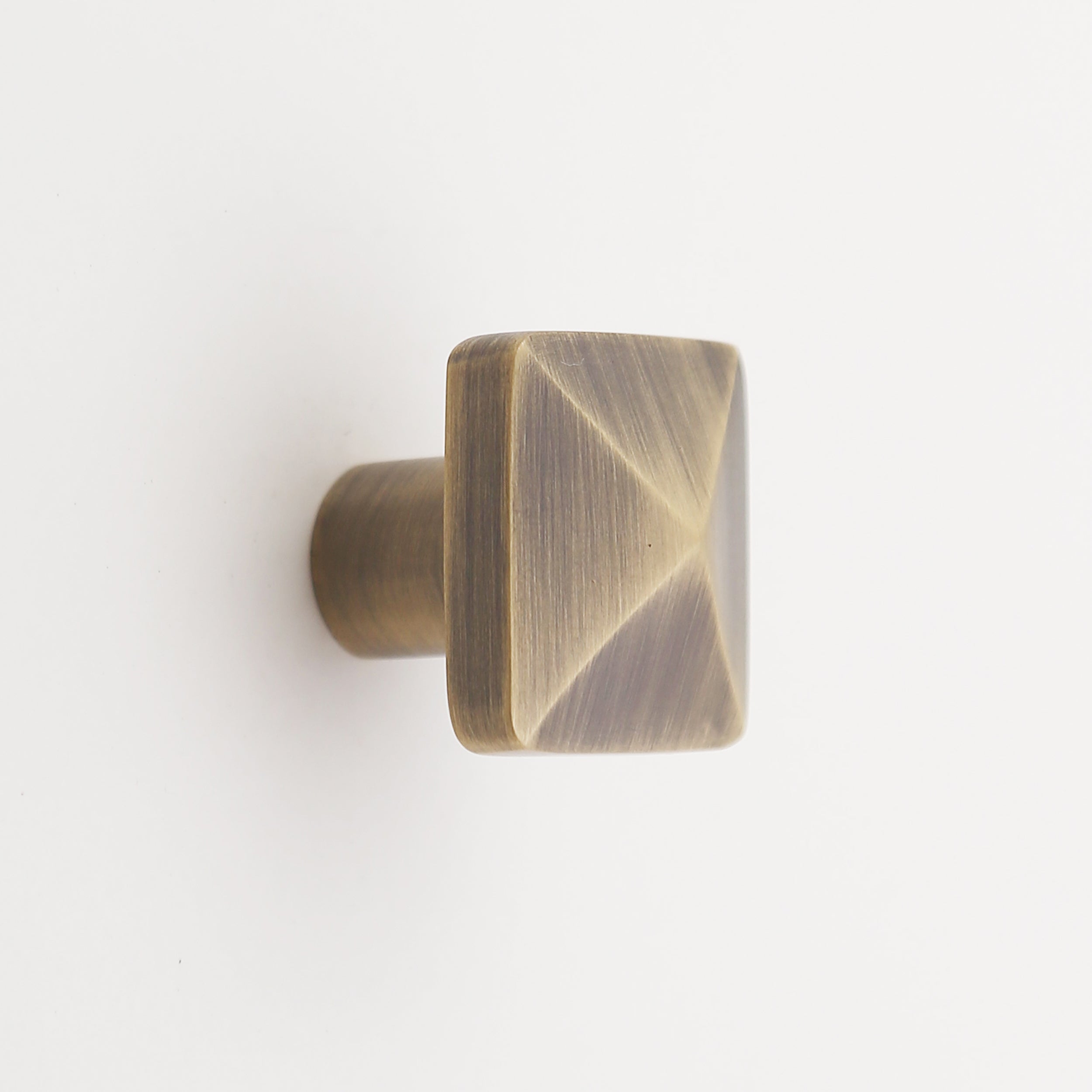 Craftsman Pyramid Solid Brass Cabinet Knob