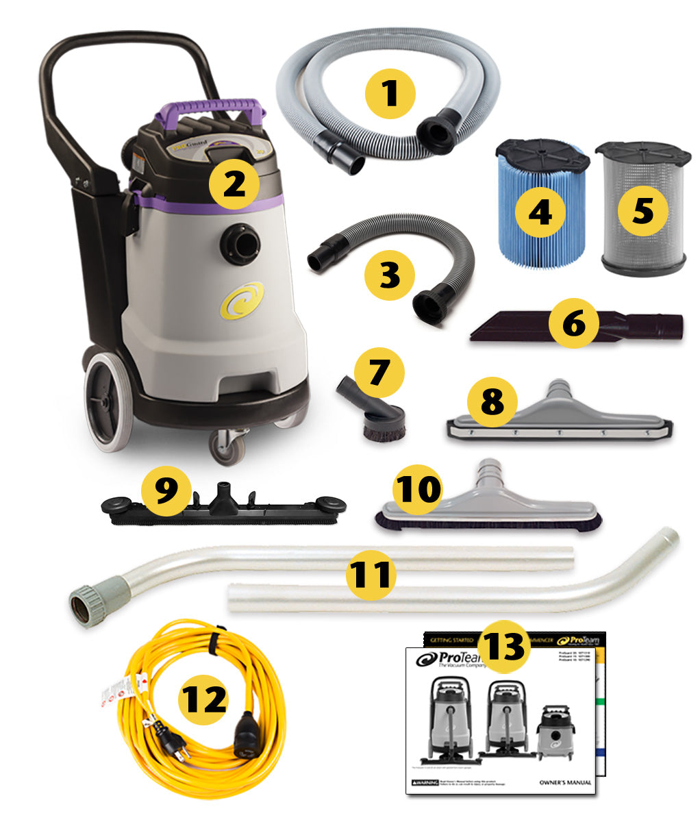 ProGuard 20 Gal. Commercial Wet/Dry Vacuum with Tool Kit and Front Mount Squeegee