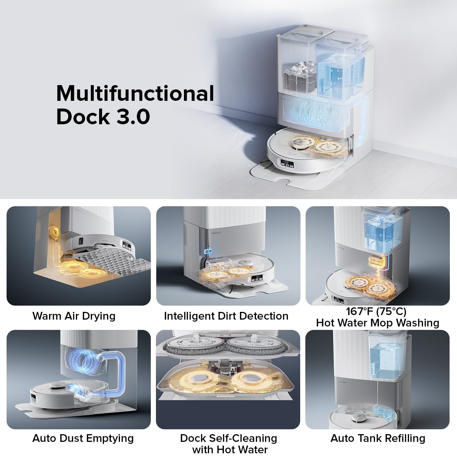 Roborock Qrevo Edge Robot Vacuum with Multifunctional Dock 3.0