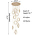 Hanging LED crystal lamp for staircase, lobby, living space, stairwell