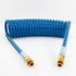 Manguera de aire en espiral azul de 4,5 m con cables de 30 cm | 11015B