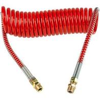 Manguera de aire en espiral roja de 4,5 m con cables de 30 cm | 11015R
