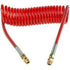 Manguera de aire en espiral roja de 4,5 m con cables de 30 cm | 11015R
