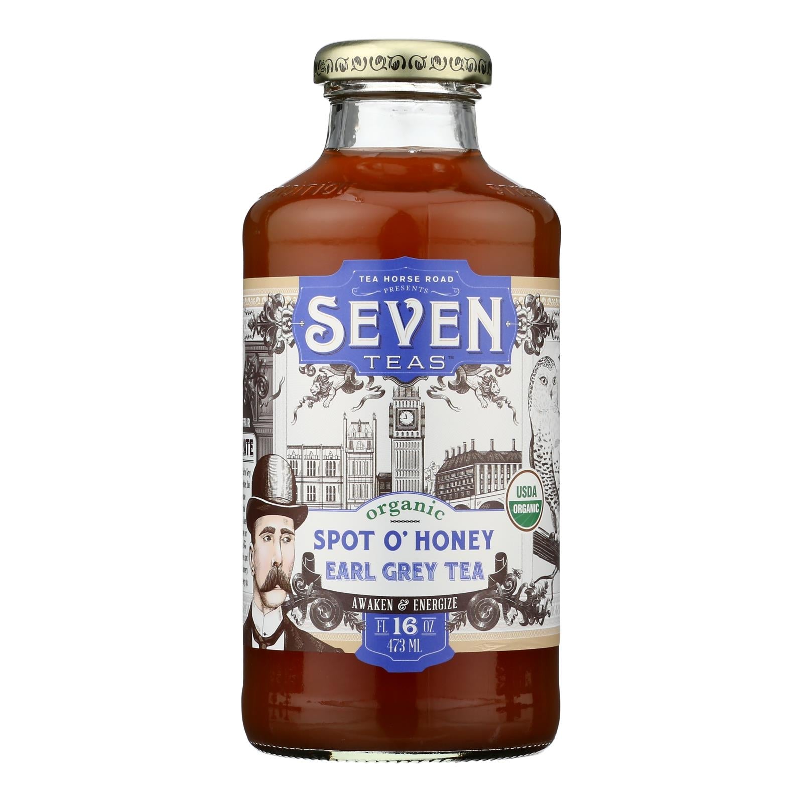 Té suelto Honey Earl Grey de Seven Teas - Caja de 12 - 16 oz
