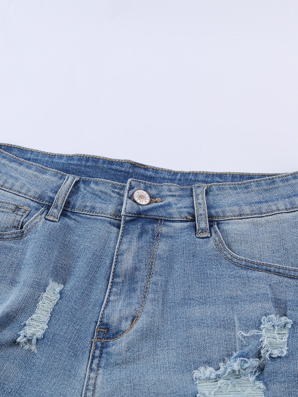 Patriotic Distressed Denim Shorts