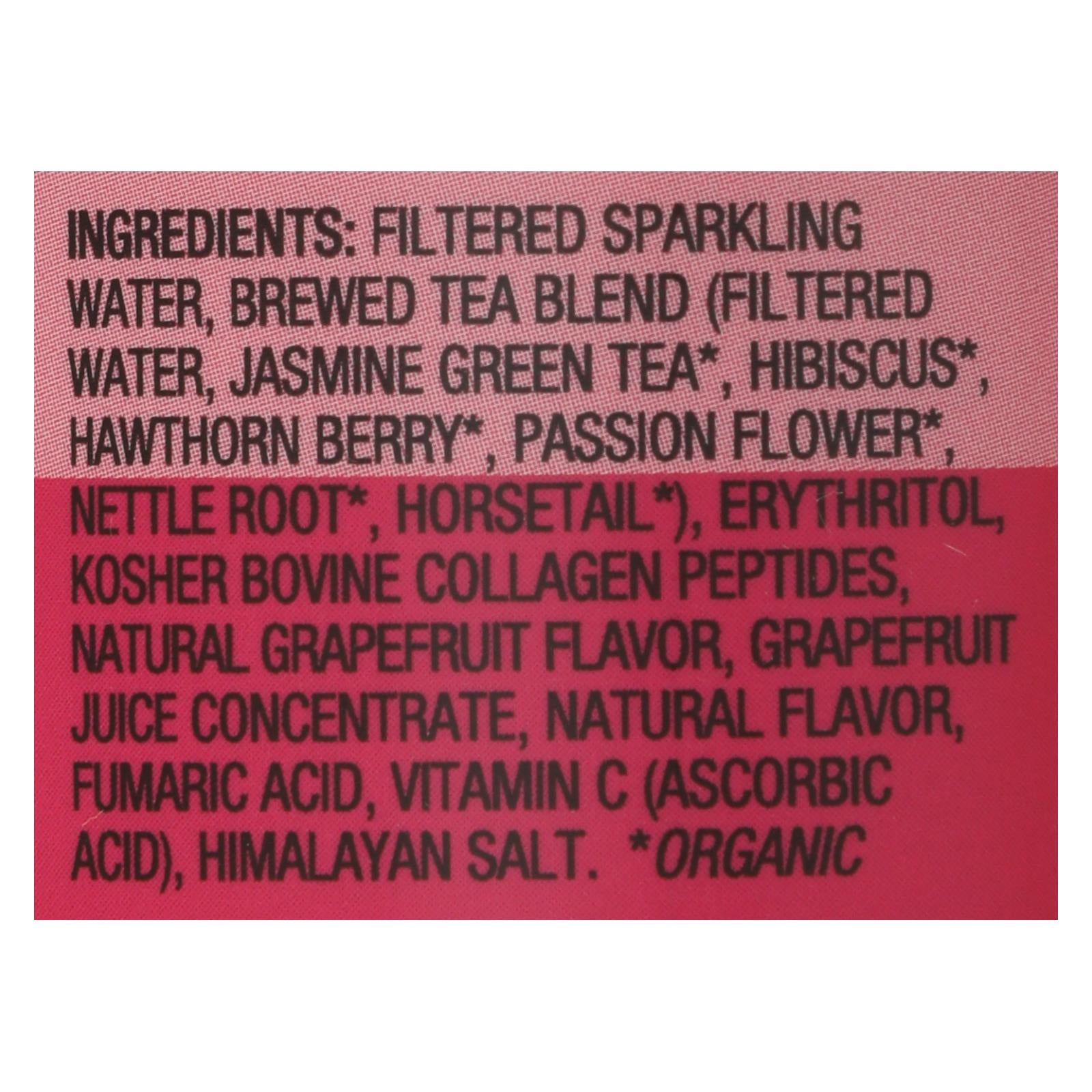 Sparkling Collagen Tea Green Tea Grapefruit by Skin Te, 12 Fz