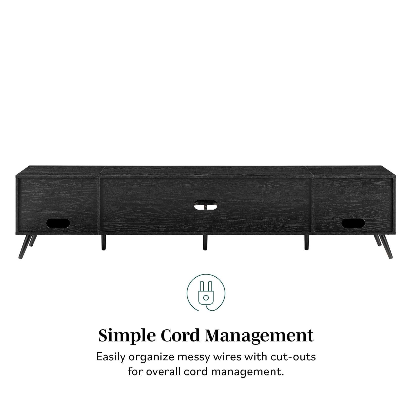 Colección de muebles de TV angulares de estilo moderno de mediados de siglo de Noah