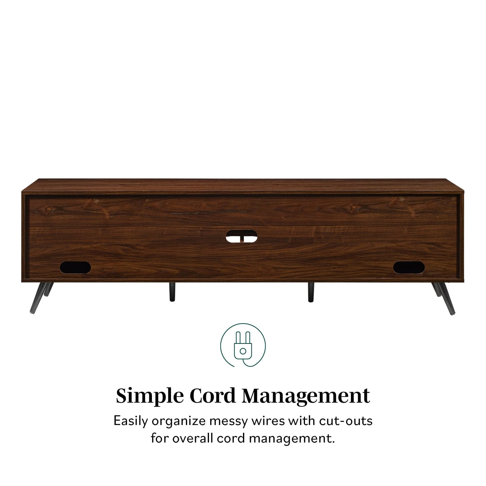 Colección de muebles de TV angulares de estilo moderno de mediados de siglo de Noah