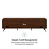 Colección de muebles de TV angulares de estilo moderno de mediados de siglo de Noah