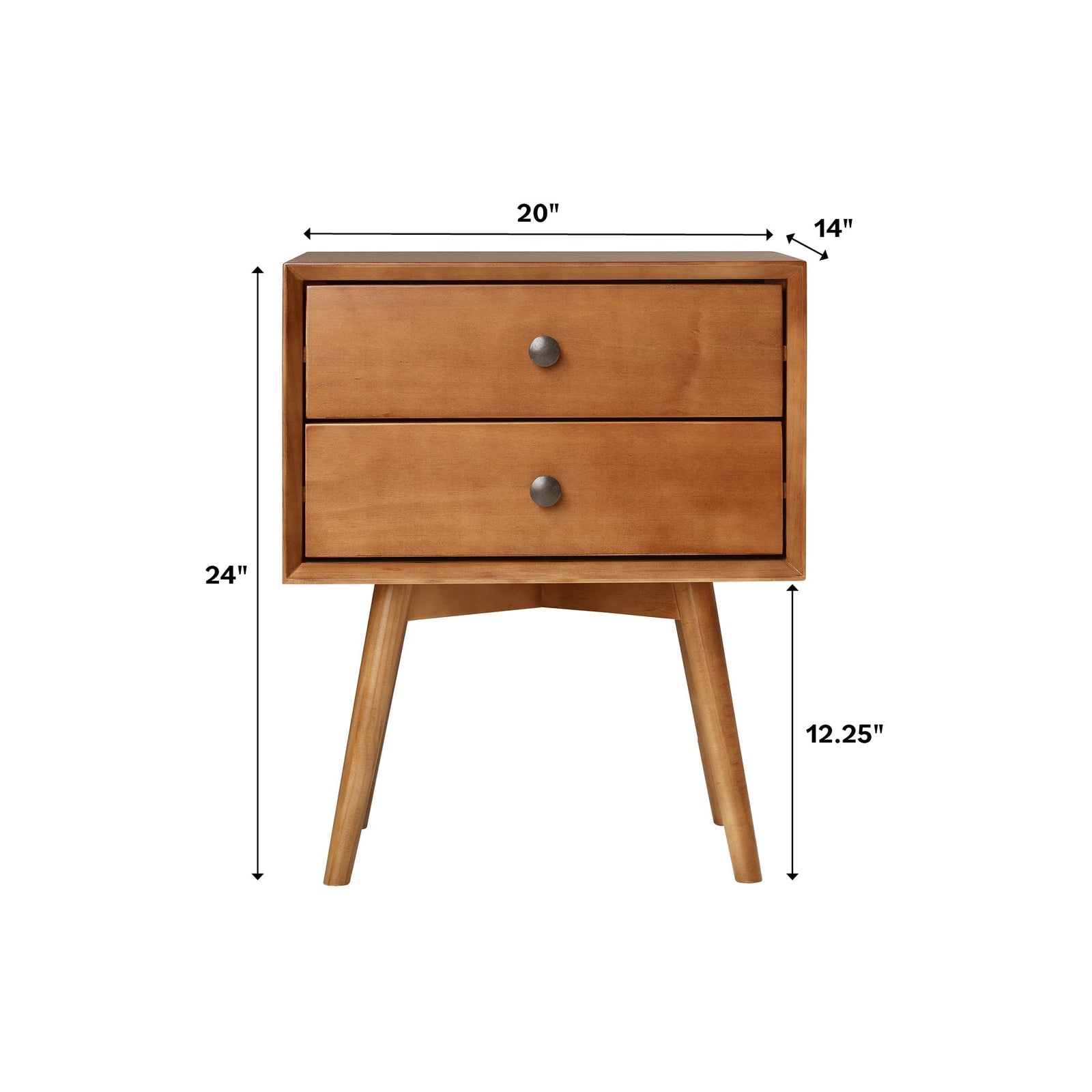 Colección de mesitas de noche de madera maciza de mediados de siglo (1 o 2 cajones)