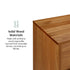 Cómoda moderna de mediados de siglo de madera maciza de Sloane