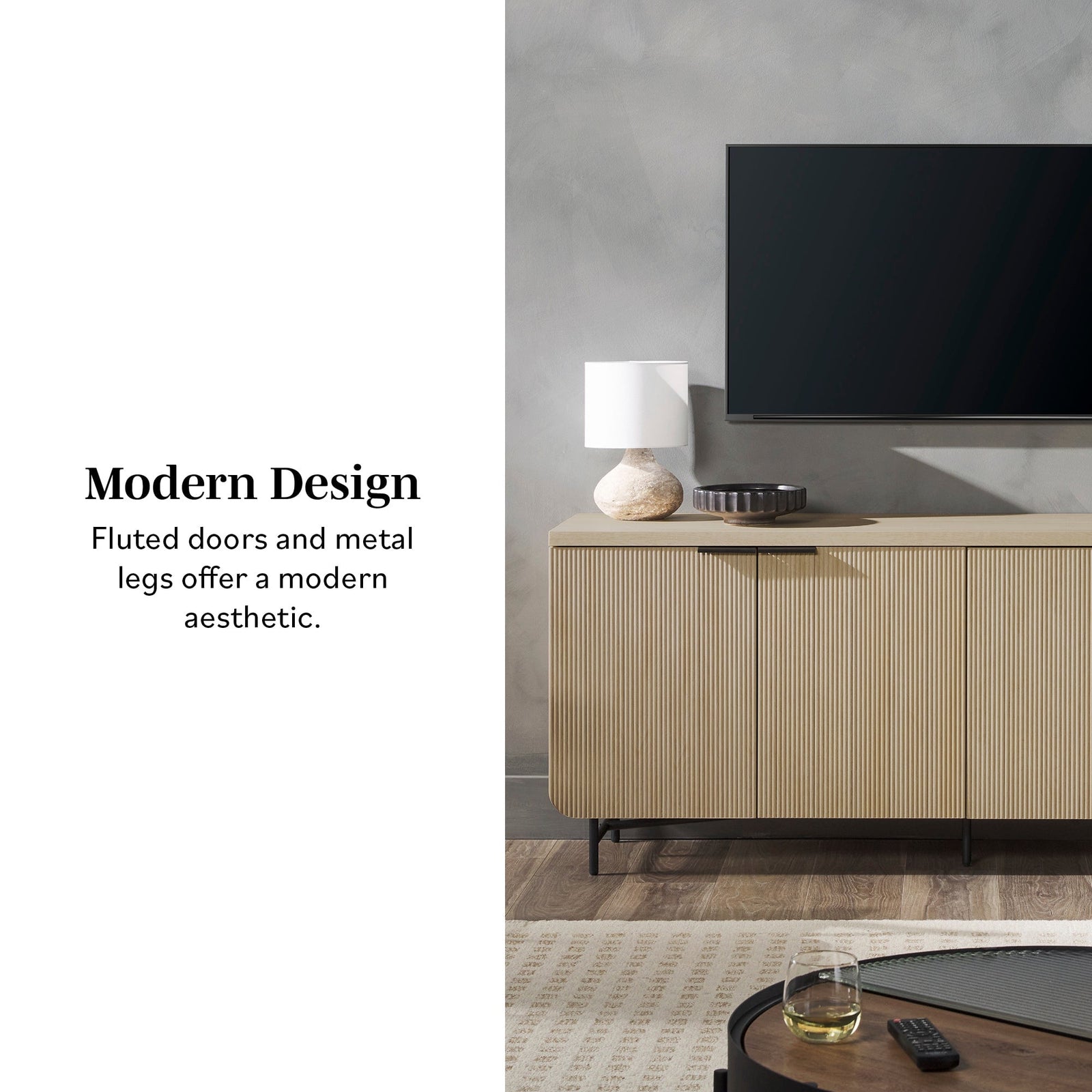 Aparador y mueble de TV escandinavo Reema