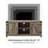 Mueble de TV con puerta de granero