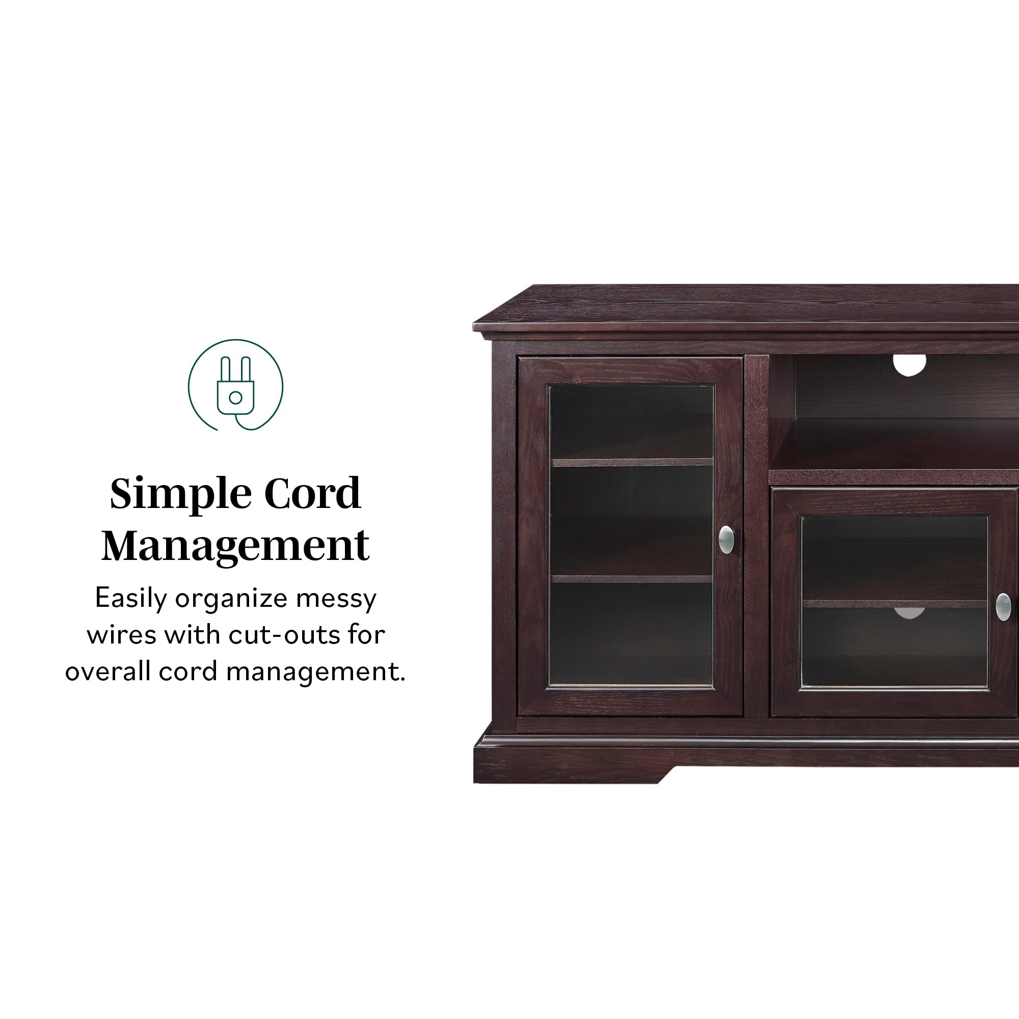 Mueble de TV de madera estilo Highboy de 70"