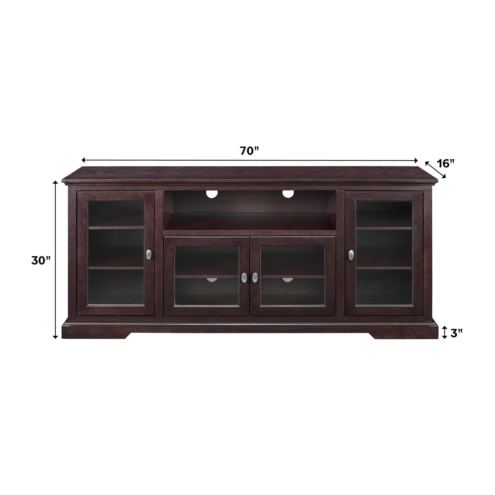 Mueble de TV de madera estilo Highboy de 70