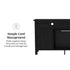 Mueble de TV de madera y vidrio con chimenea de estilo transicional de 58" Wasatch