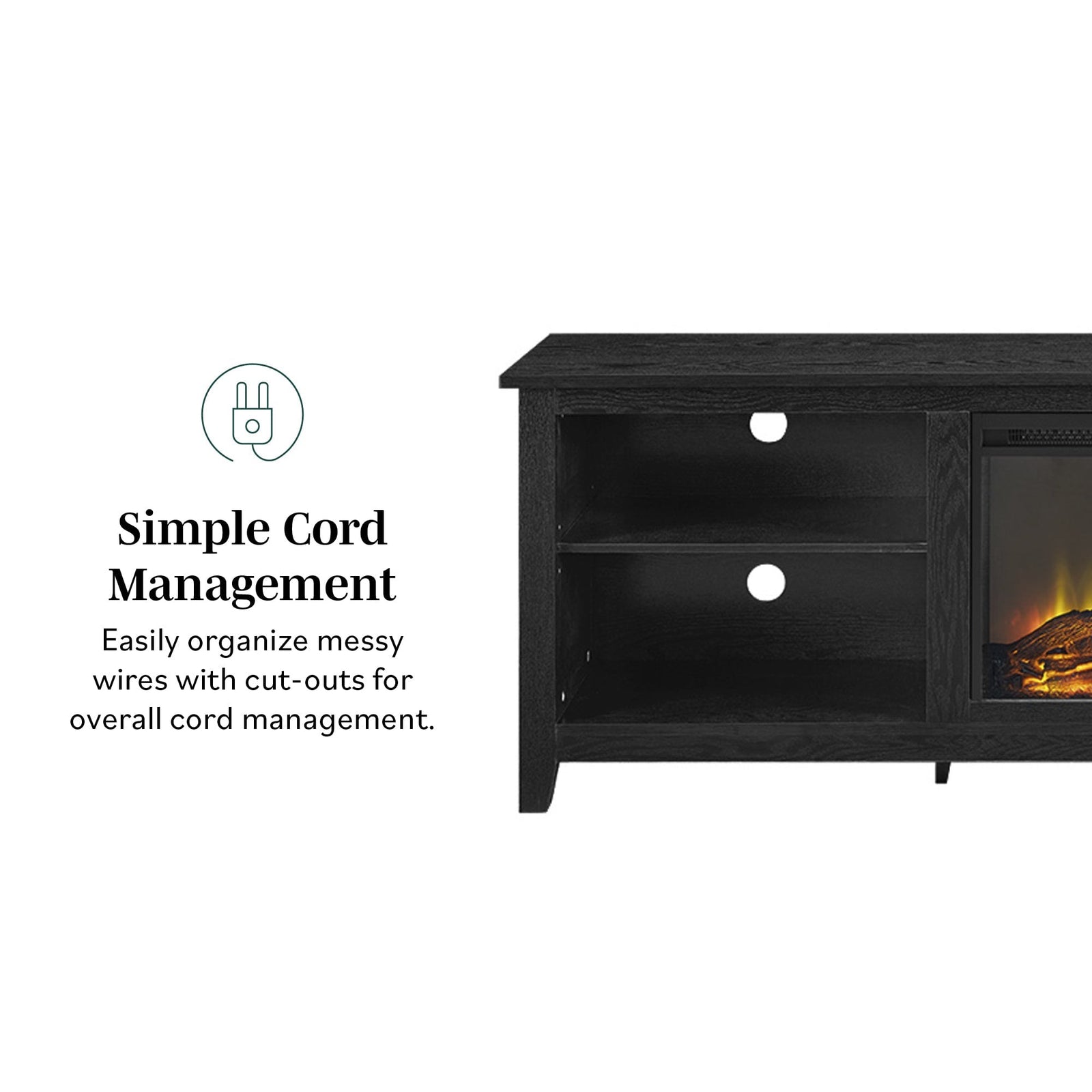 Mueble de TV con chimenea Essential