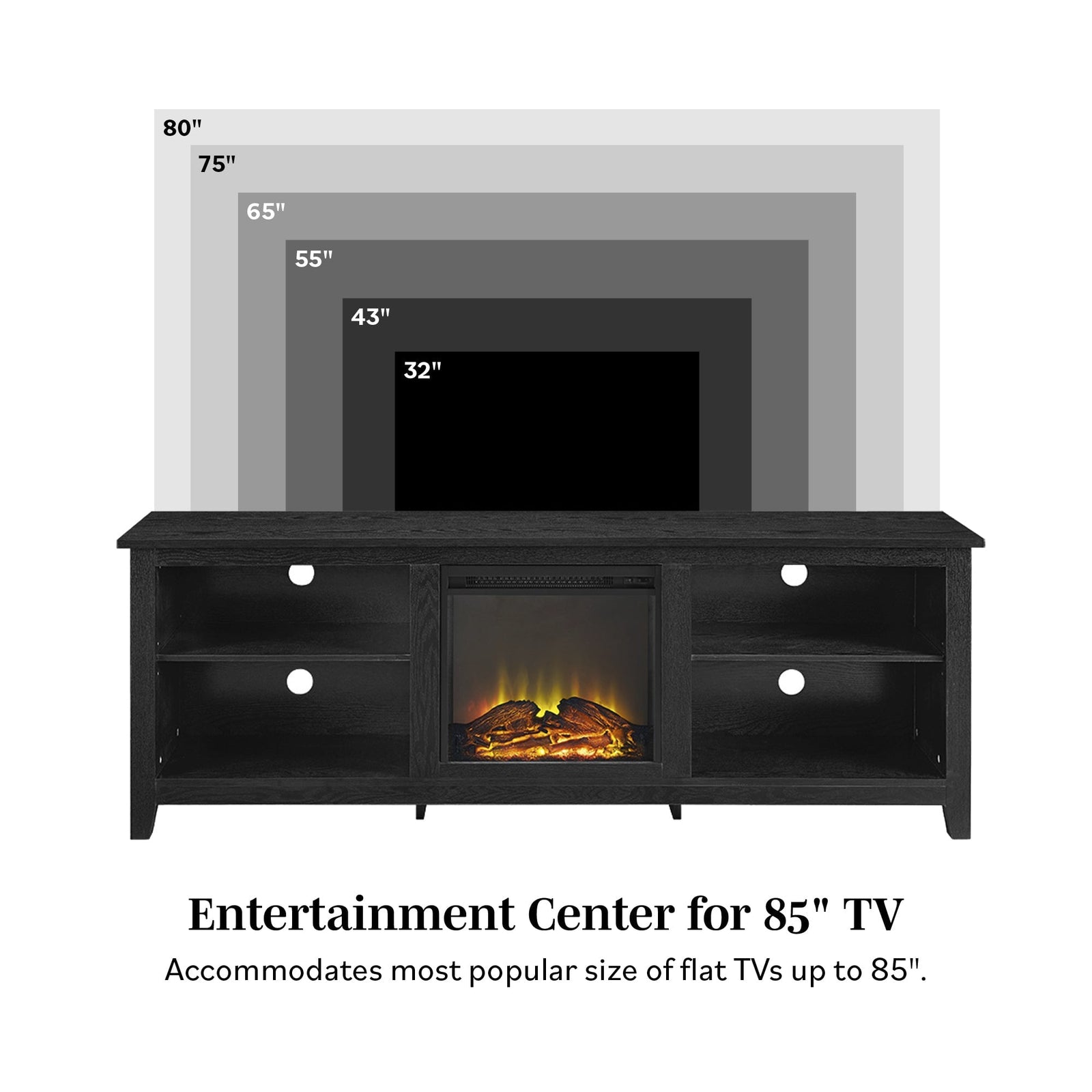 Mueble de TV con chimenea Essential