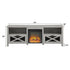 Mueble de TV con chimenea rústica de 70" de Farmhouse Abilene