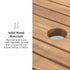 Mesa de comedor exterior de madera de acacia Midland con diseño de mariposas