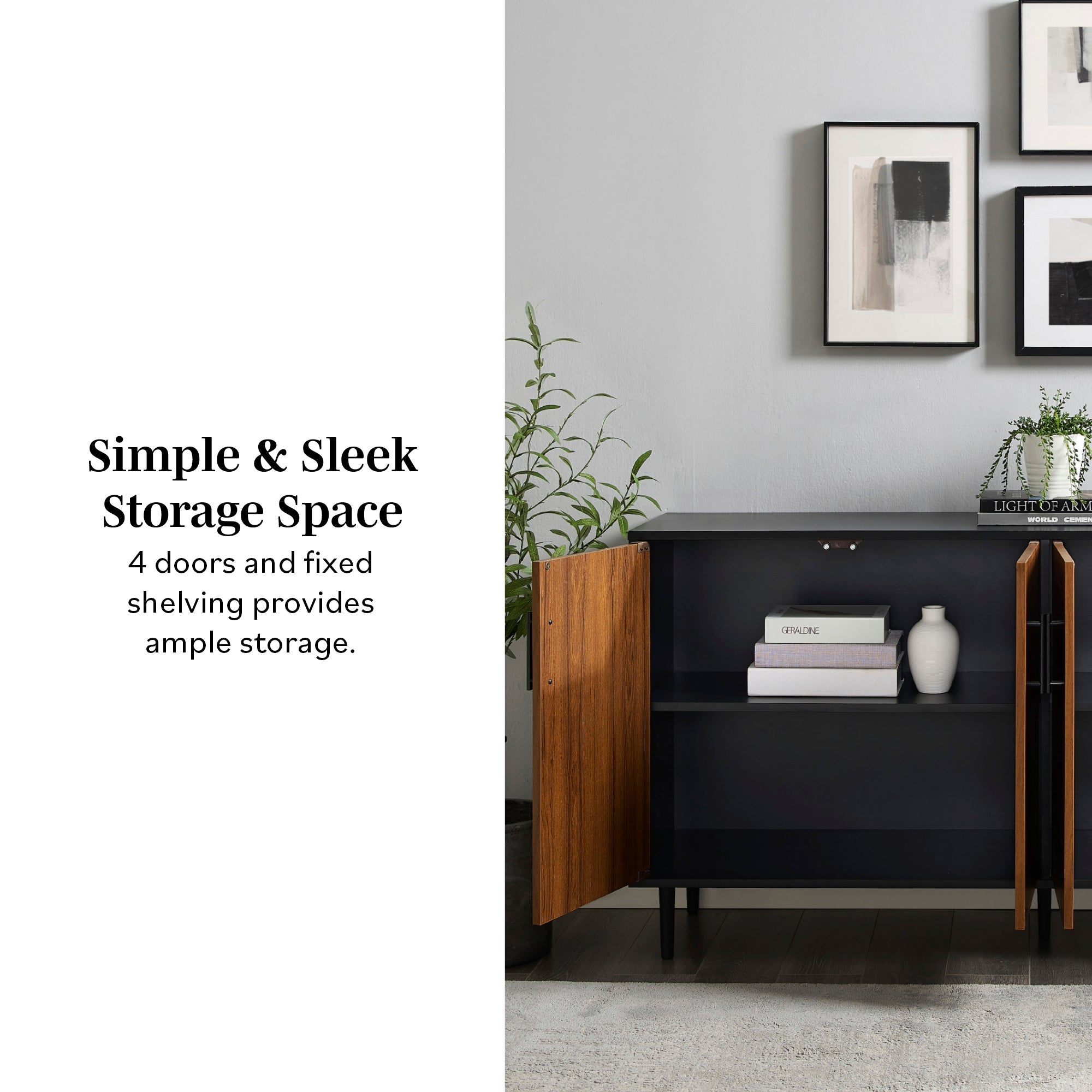 Aparador tipo buffet/mueble de TV Bookmatch Hampton