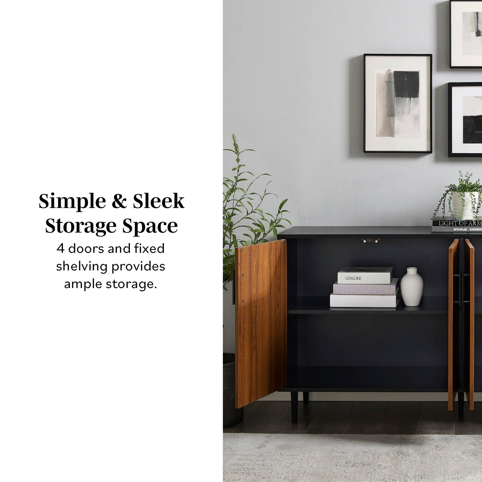 Aparador tipo buffet/mueble de TV Bookmatch Hampton