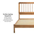 Cama de madera maciza con estructura de husillo de estilo moderno de mediados de siglo