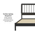 Cama de madera maciza con estructura de husillo de estilo moderno de mediados de siglo