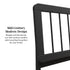 Cama de madera maciza con estructura de husillo de estilo moderno de mediados de siglo