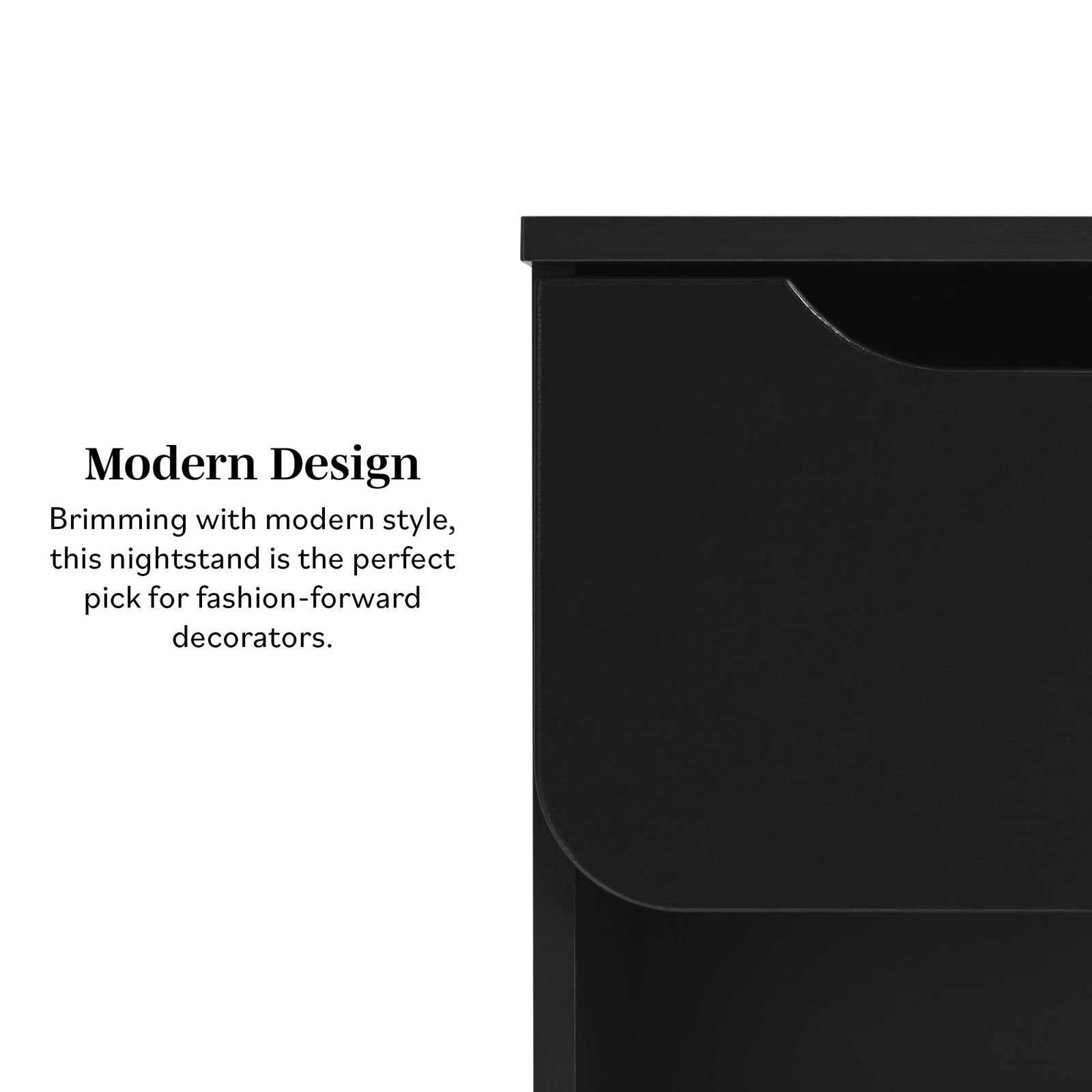 Mesita de noche moderna Domm con 1 cajón