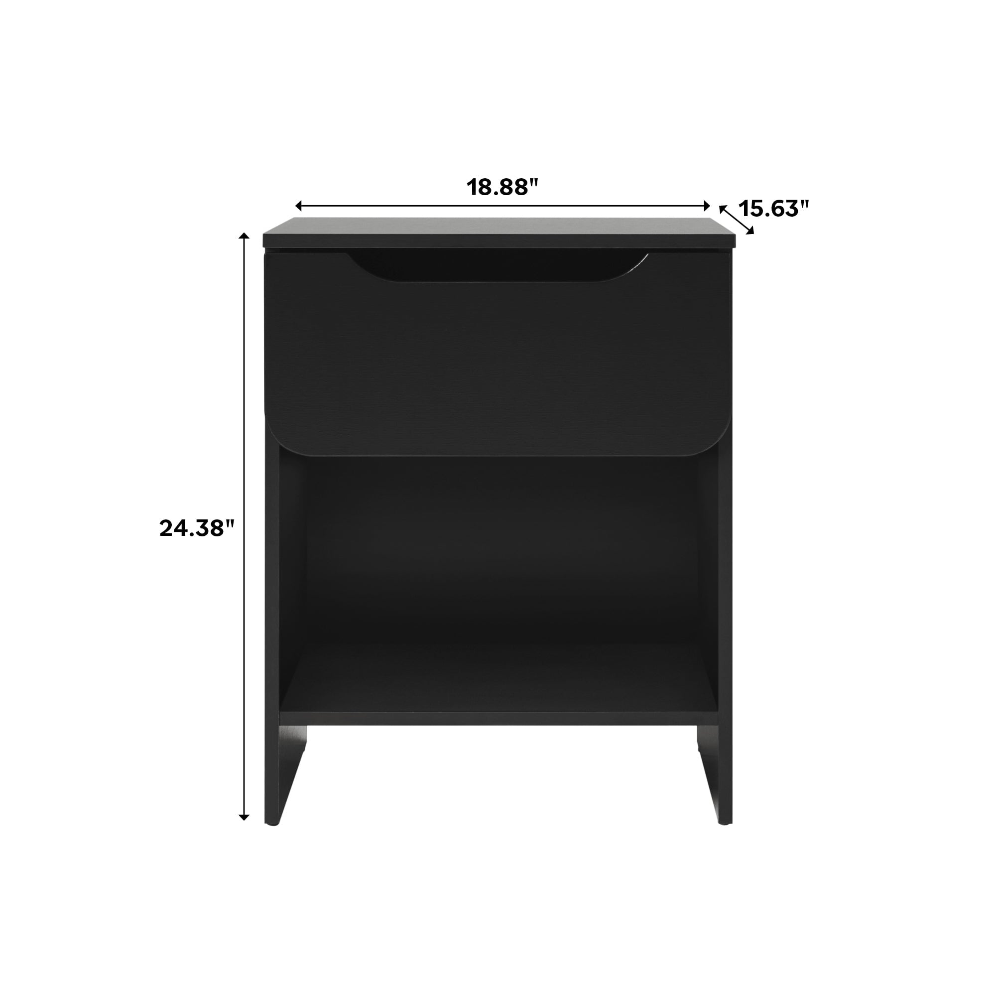 Mesita de noche moderna Domm con 1 cajón
