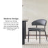 Silla de comedor curvada tapizada moderna Alexis, juego de 2