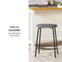 Taburete de bar Mutt Simple con asiento tapizado, juego de 2