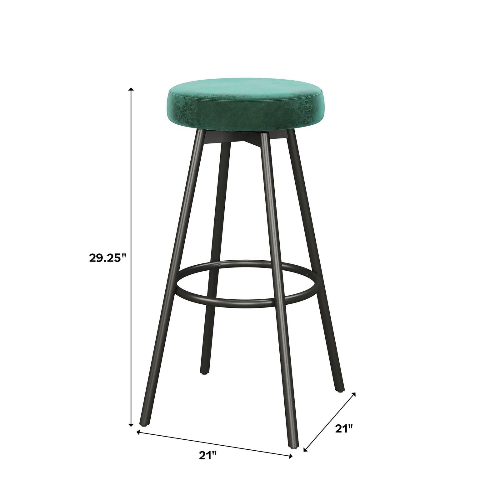 Juego de taburetes de bar con asiento giratorio Glam de 2 piezas Twyla