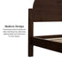Cama Elias de madera maciza con cabecero arqueado