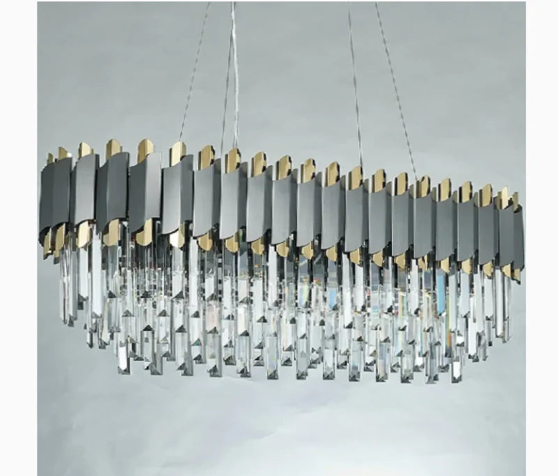 Alfianello | Lámpara colgante de cristal con forma de tambor creativa para sala de estar