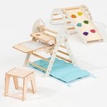4 in 1 Montessori Climbing Set: Pikler Triangle, Arch, Slide Board, and Cushion for Toddlers (1–3 Years)