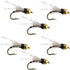 Beadhead Black 3 Dollar Dip Serendipity Wet Fly Fishing Flies - 6 Flies Hook Size 18