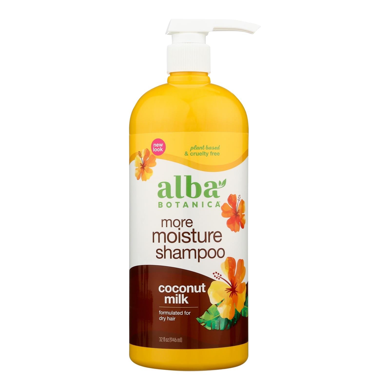 Champú de leche de coco Alba Botanica Hawaiian Drink it Up, 32 onzas líquidas
