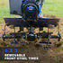BILT HARD 17" Gas Tiller Cultivator, 99cc Engine, 11.8" Depth, Adjustable Handle & Wheels – Ideal for Weeding, Soil Prep & Garden Cultivation