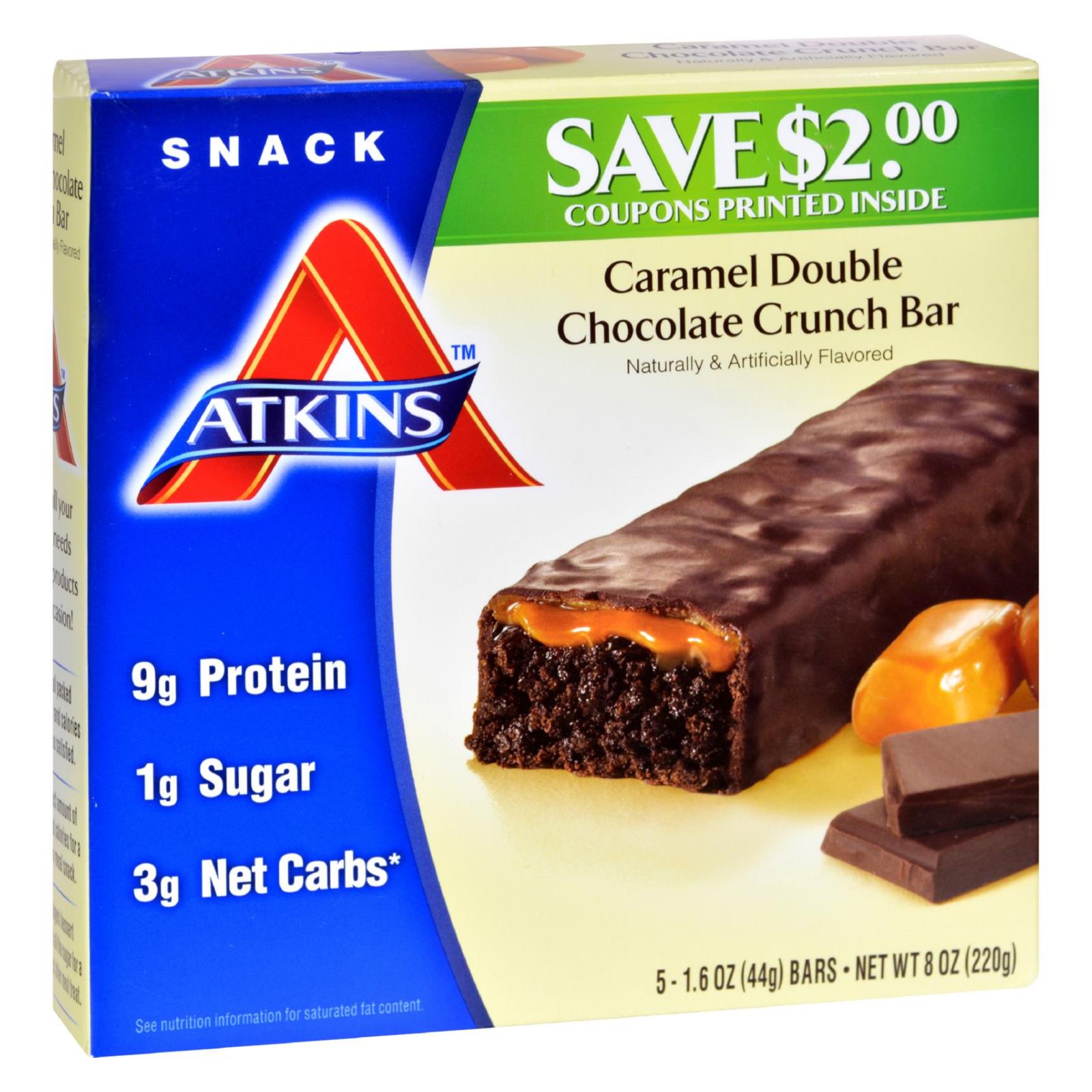 Barras Atkins Advantage Caramel Double Chocolate Crunch (paquete de 5)