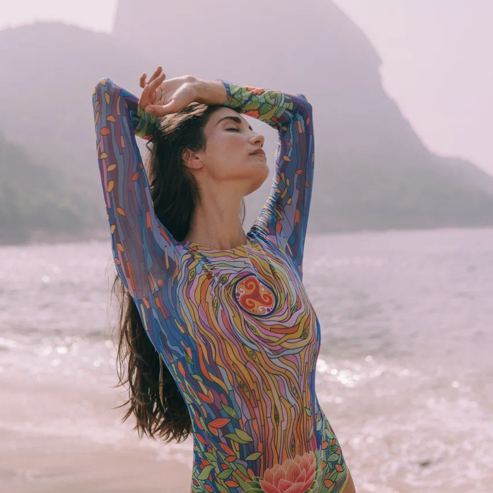 Wealth Swimsuit With Sleeves