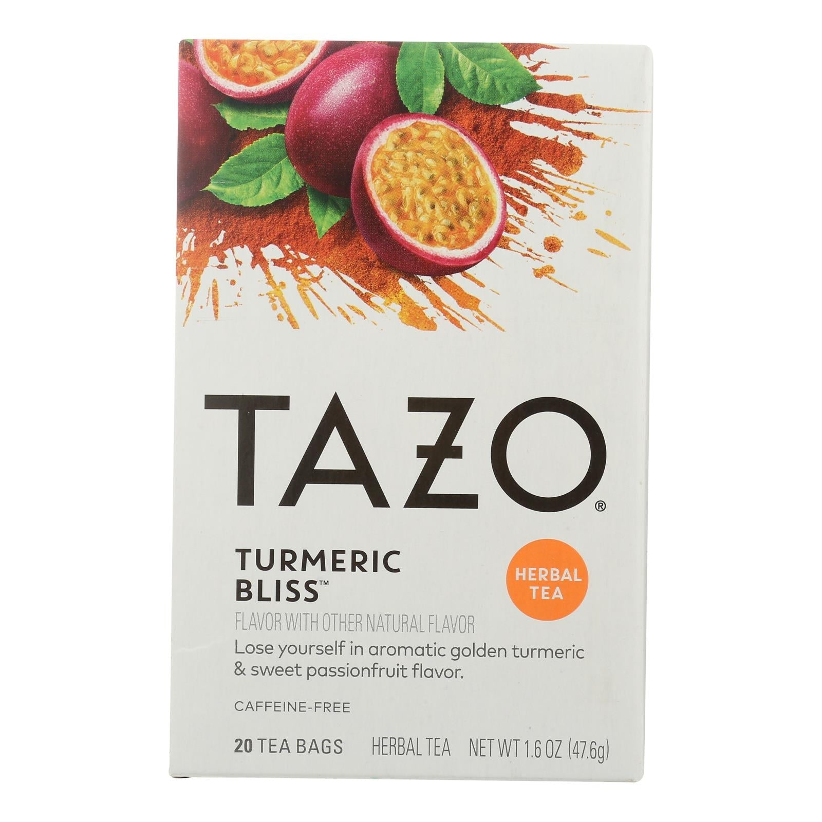 Bolsitas de té Tazo Cúrcuma Bliss - Caja de 6 - 20 unidades 