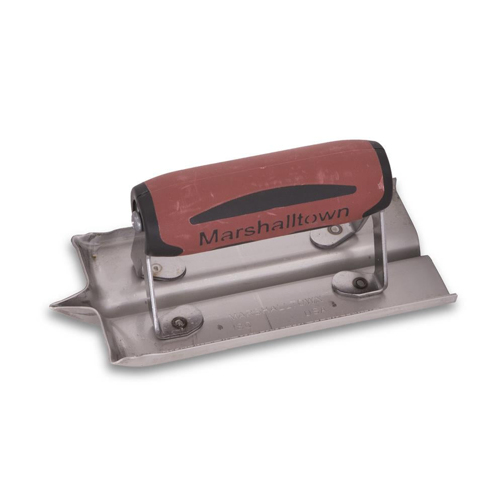 Ranuradora Marshalltown 14102 de acero inoxidable de 6 x 3 pulgadas, ranura de 1/2 x 1/2 pulgadas, DS Hdl 180D