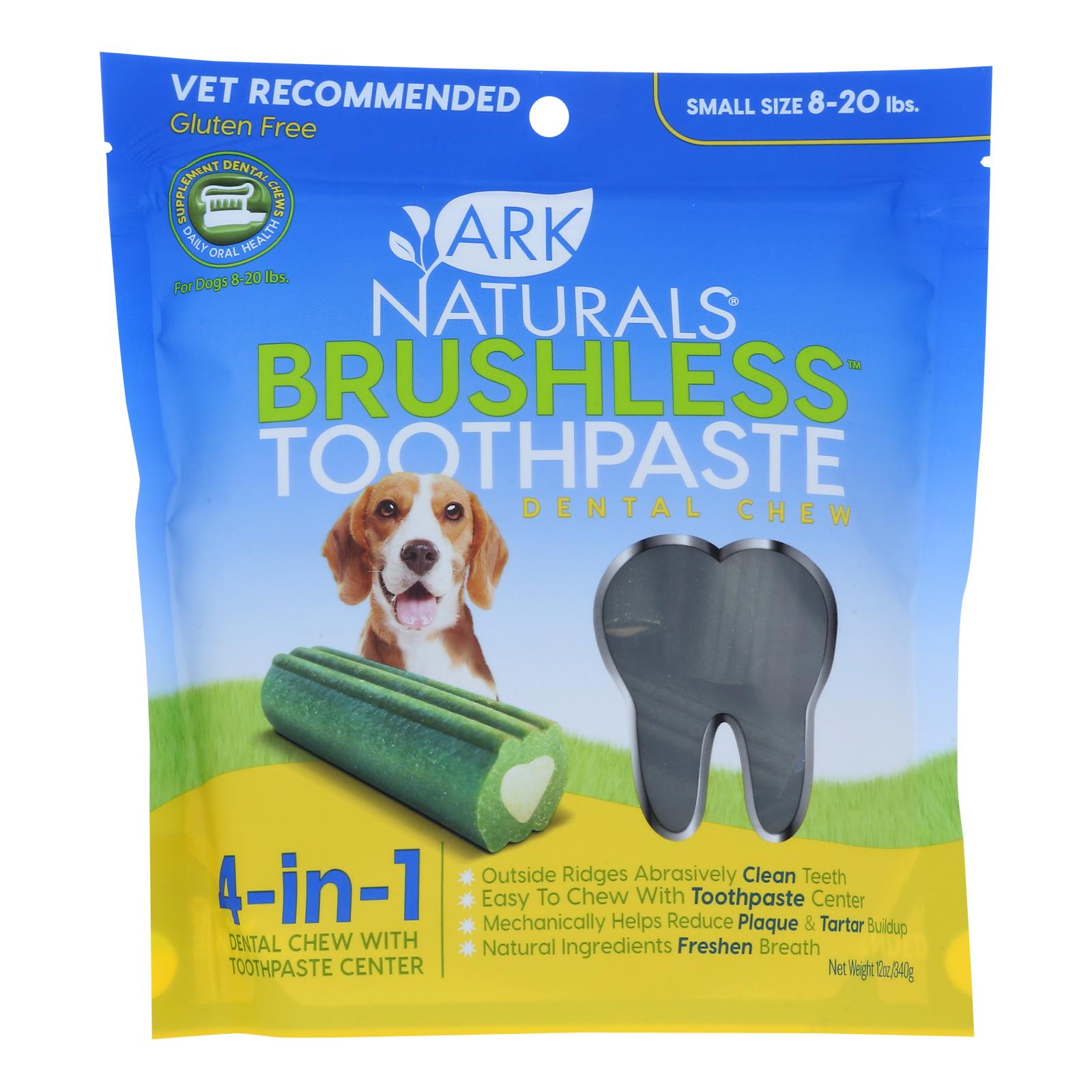 Pasta dental Ark Naturals Breath-less sin cepillo - Botellas de 6 a 12 oz (paquete de 6)