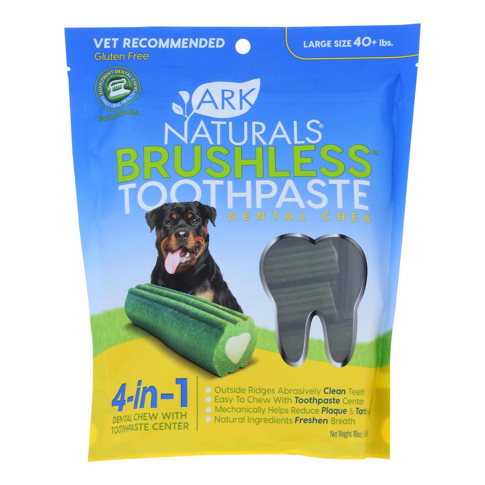 Pasta dental masticable Ark Naturals sin cepillo, paquete grande (6 unidades)