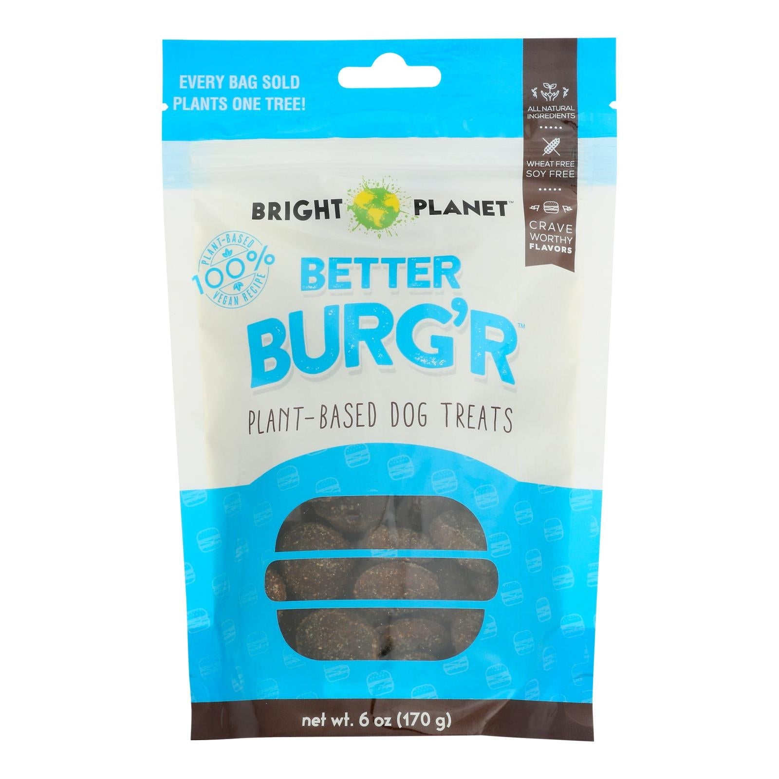 Premio para perros Bright Planet Better Burger, 6 oz